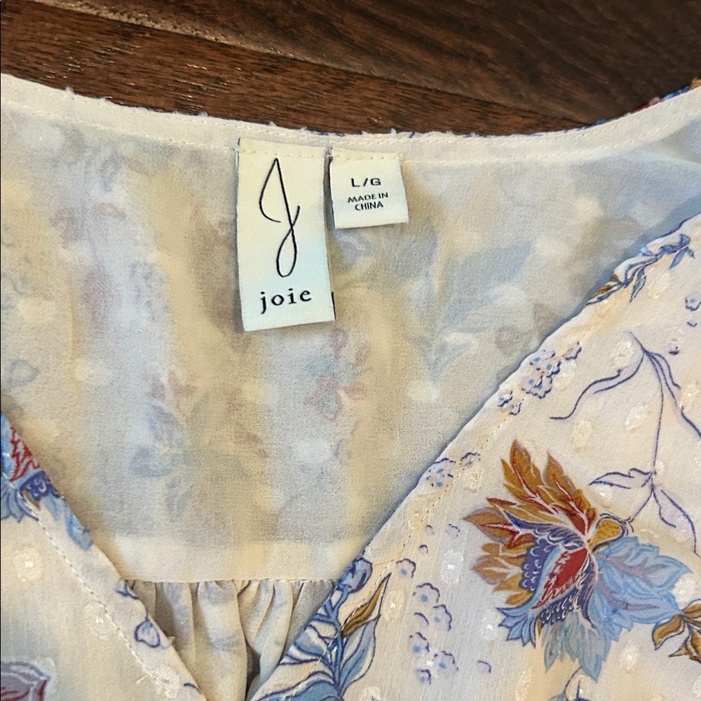 Joie Floral Puff-Sleeve Cropped Top - Picture 2 of 3